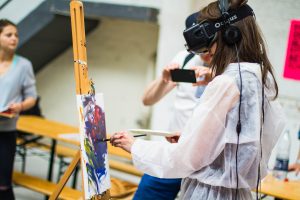 vr doeleinden bij het schilderen